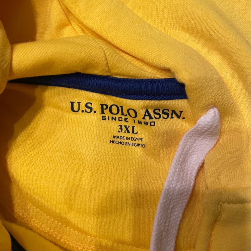 U.S. Polo Assn. Yellow hoodie sweatshirt - Picture 3 of 6